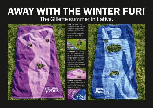 Gillette ad summer towels