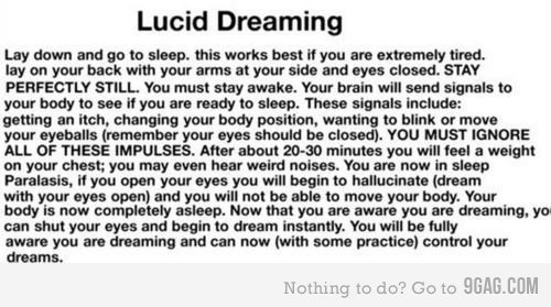 lucid dream - how to