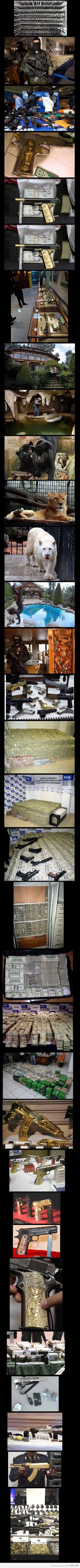 Amazing police seizure of Mexican drug lord property