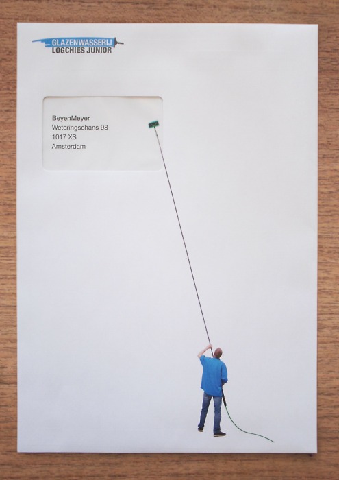 window cleaner envelope by Henk Oortwijn
