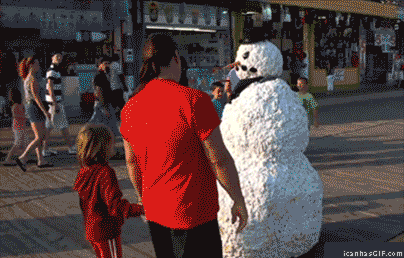 Snowman prank fail
