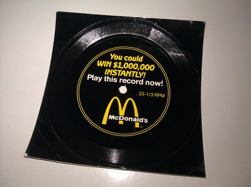 McDonalds $1000000 Menu Song contest record from 1989