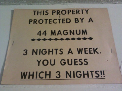 44 Magnum sign