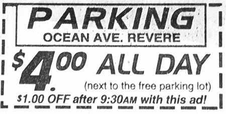 Parking coupon