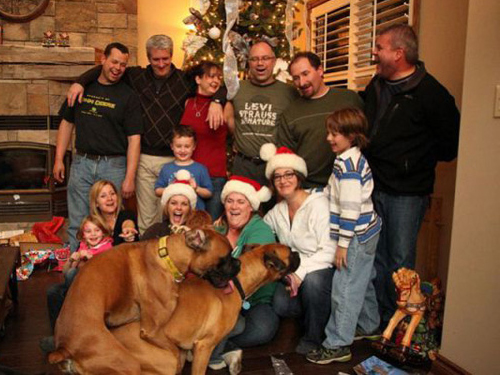 christmas card ruined Christmas photo ruined