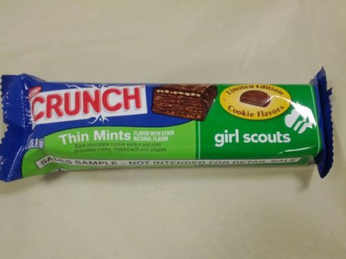 Girl Scouts-branded Thin Mints Nestle Crunch bar