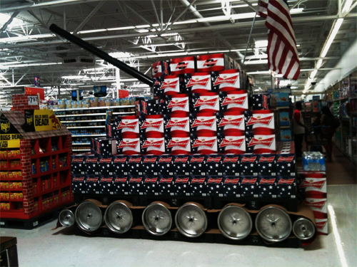 bud welcomes home troops