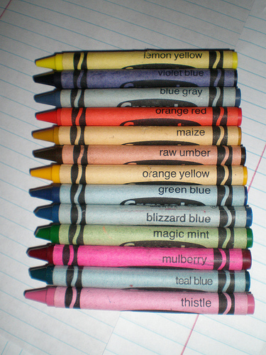 Crayola's thirteen retired colors