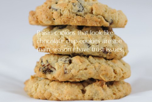 Raisin cookies are why I have trust issues
