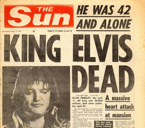 KING ELVIS DEAD