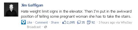 Jim Gaffigan on elevators