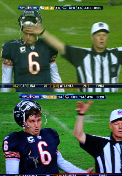These image of Jay Cutler pretty much sum it up.