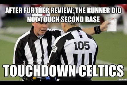 After further review, touchdown celtics!