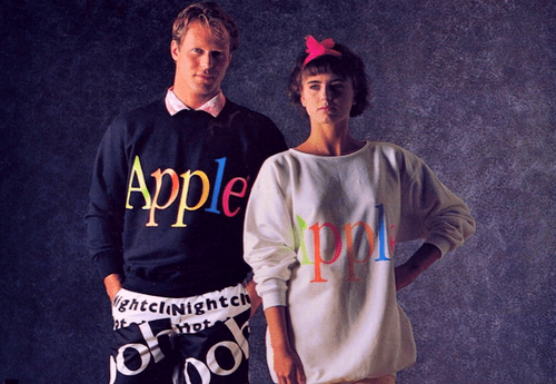 Apple clothing ad, 1986
