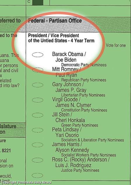 The typo is seen on the Jefferson County ballot, but the votes still will be counted.