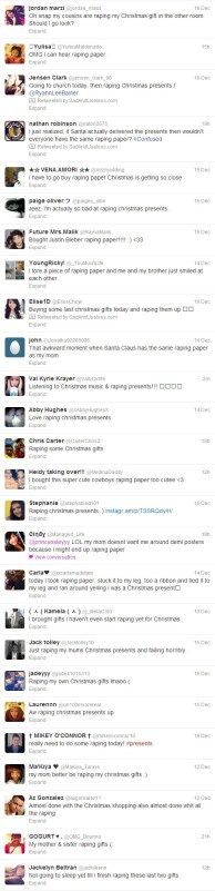 Christmas tweets about wrapping paper