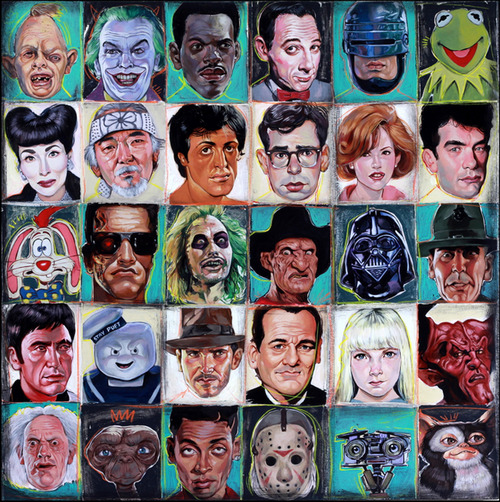 80s Out, A Painting of 1980s Movie Characters by Serge Gay Jr.