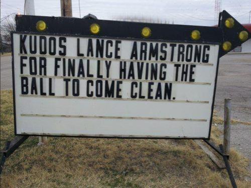 Kudos Lance Armstrong
