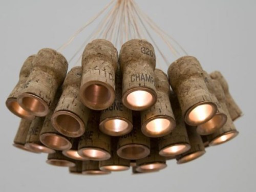 LED Champagne Cork Chandelier 