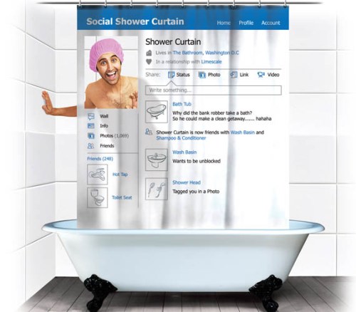 facebook shower curtain