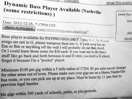 bass player ad