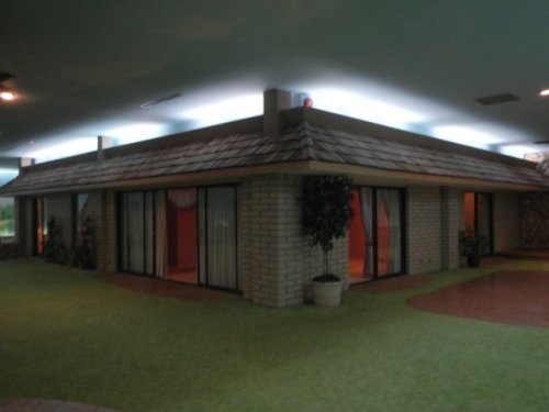 Underground house with yard (fake grass)