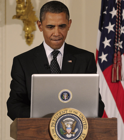 US President Barack Obama holds his first Twitter Town Hall