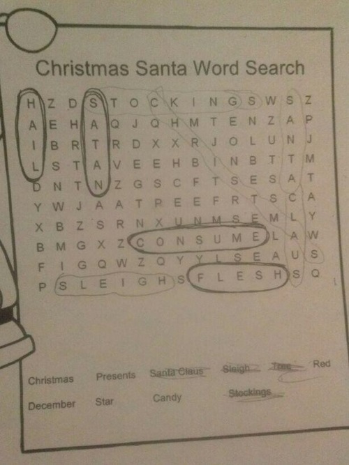 santa word find