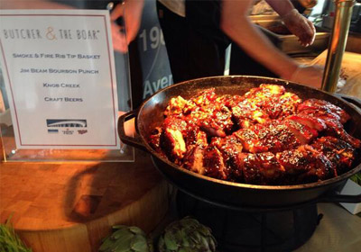 Butcher and the Boar's barbeque basket of rib tips