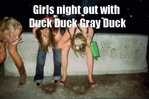 girls puking duck duck