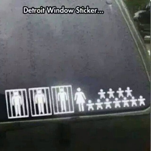 Detroit Car Window Sticker