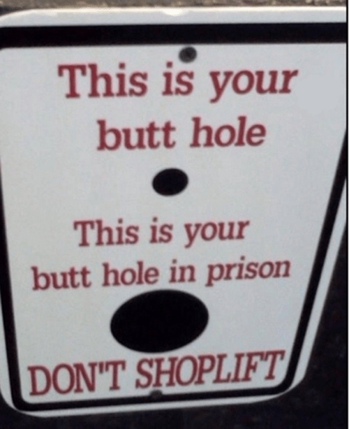 Shoplifting Warning Sign