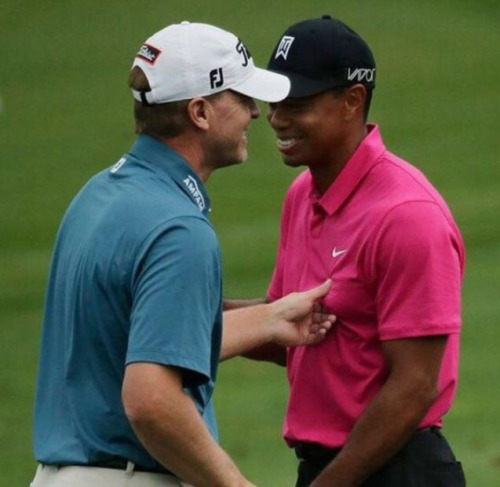 Tiger Woods and Steve Stricker