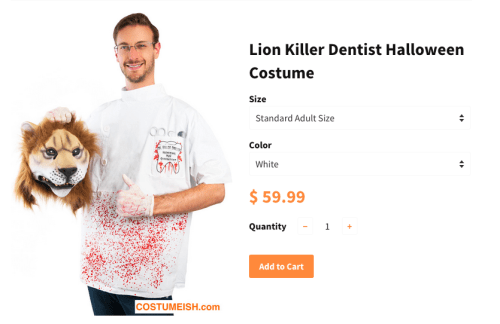 cecil the lion killer costume