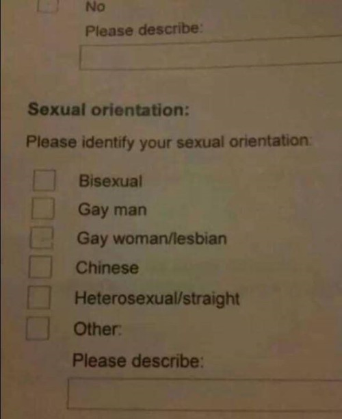 Sexual orientation?