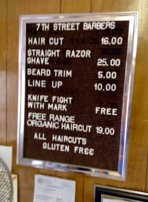barber prices
