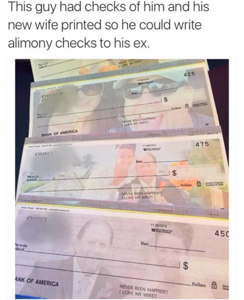 alimony checks