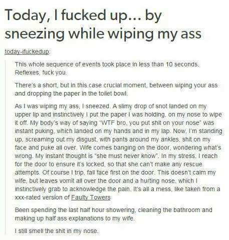 bathroom pooping story