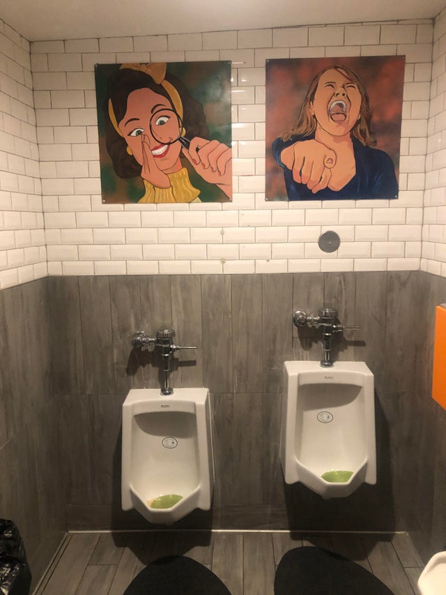 restroom art